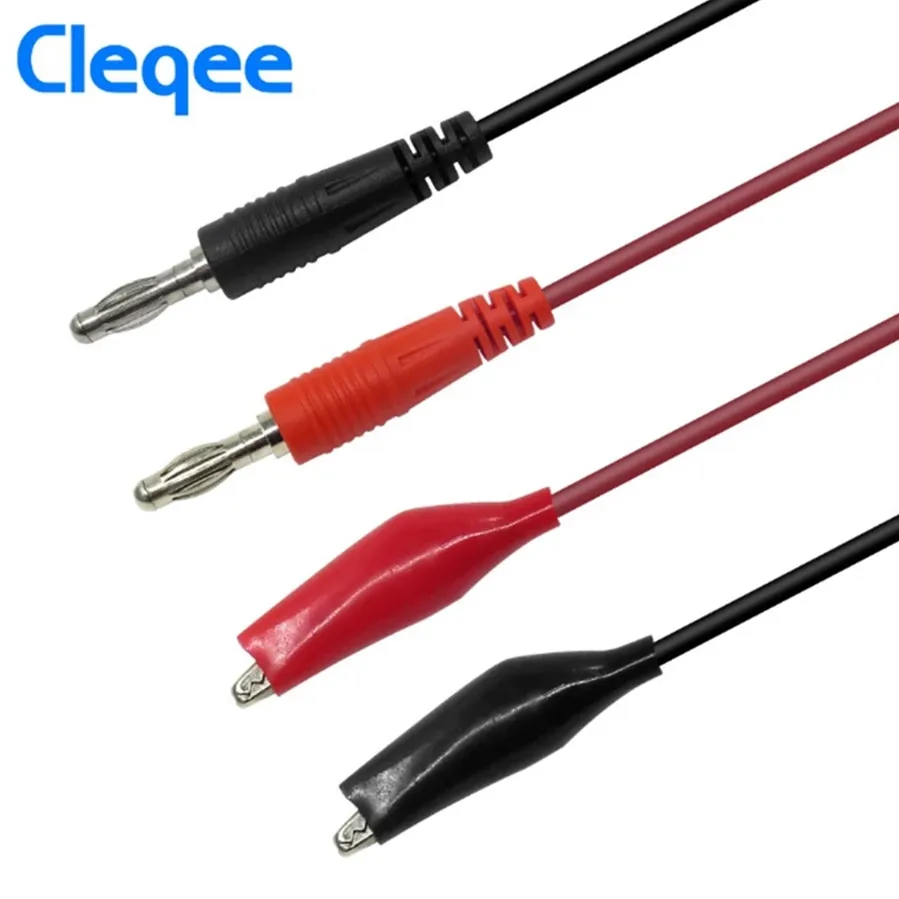 2 шт. Cleqee P1038 1 комплект двойной стежок Аллигатор тестовый зажим для зонда Кабель