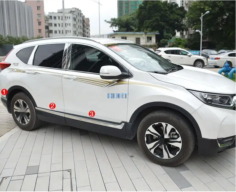 

Накладка из нержавеющей стали для боковой двери кузова автомобиля, отделка для Honda CR-V CRV 2017 2018 2019 2020, внешние аксессуары для автомобиля Stylilng