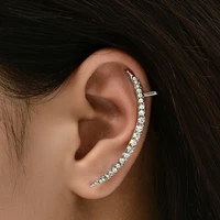 vc lady bohemia big full rhinestones ear cuff clip earrings one piece exaggerated earring for women punk gothic jewelry rg0341
