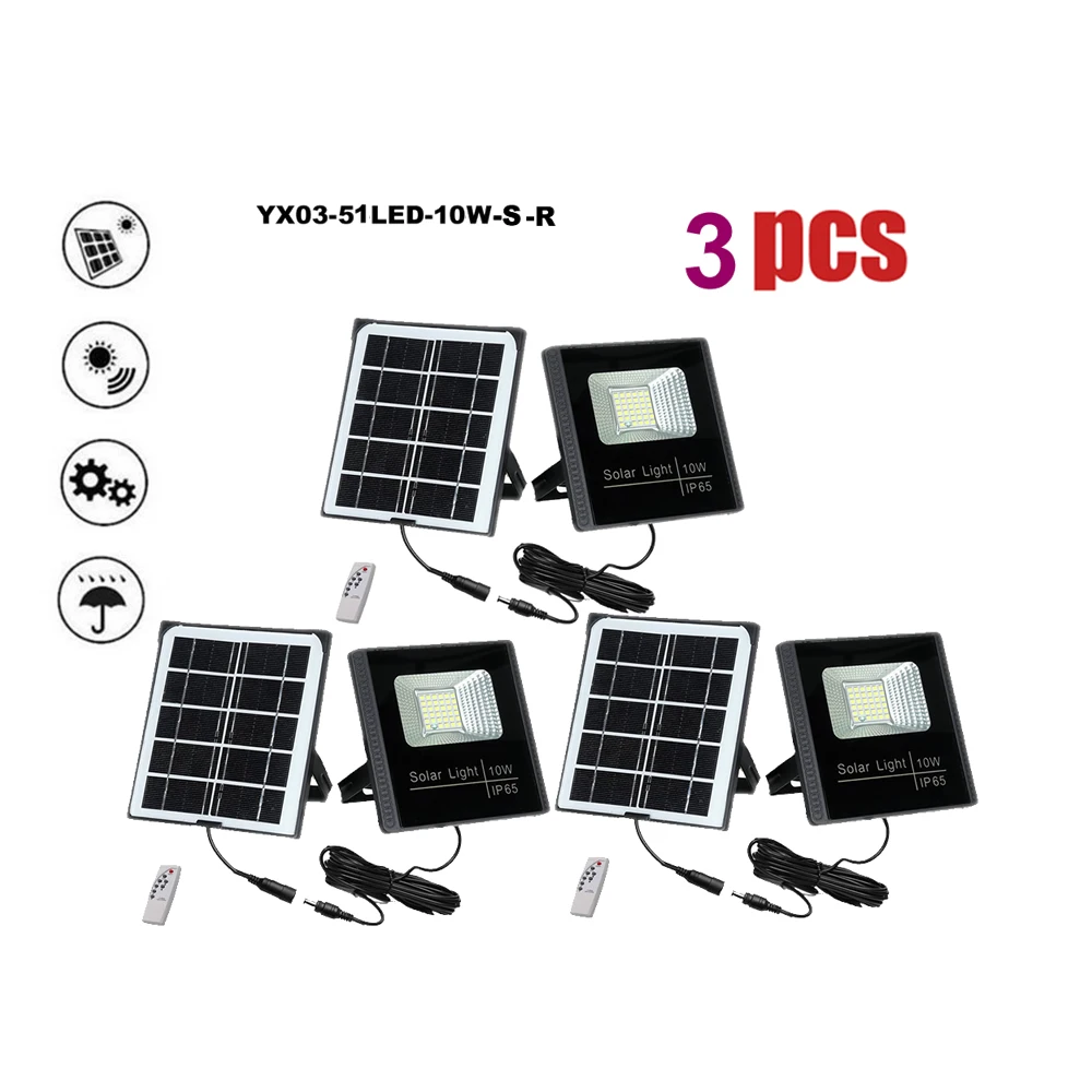 

3pcs 51leds solar Light smart on at night Garden Light Waterproof Outdoor Energy Saving Street Yard Path Home Lamp floodlight sp
