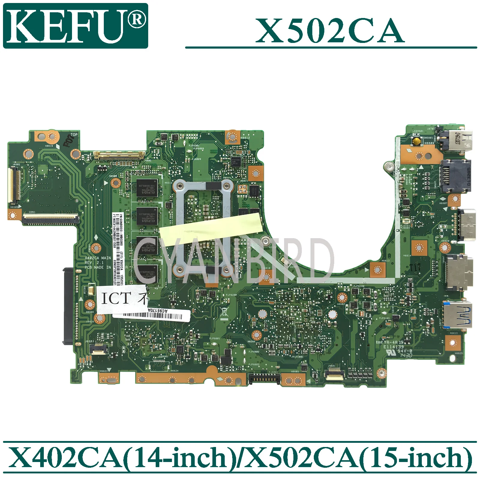 KEFU X402CA    ASUS X502CA  4GB-RAM 1007U