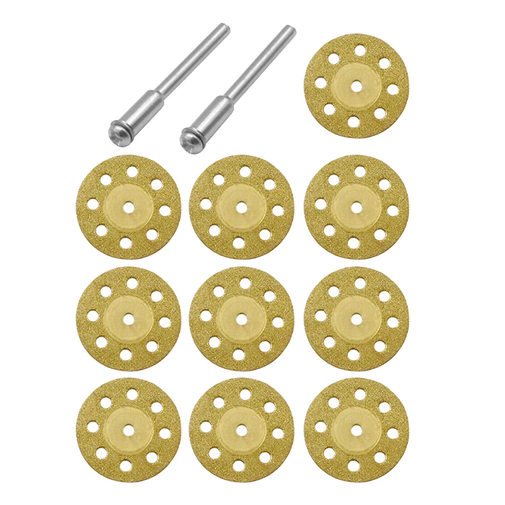

10 Pcs Diamond Cutting Disc with 2 Arbor Shafts for Gemstones Glass Concrete Brick Drop Shipping