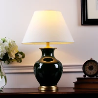 new chinese simple american ceramic table lamp bedroom bedside living room decoration hotel villa creative warm lamps
