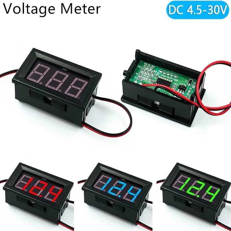 New Type of Micro 0.36 Inch Three Digit Digital Voltmeter DC 4.5-30v Two Wire Digital Voltmeter Detector
New Type of Micro 0.36 Inch Three Digit Digital Voltmeter DC 4.5-30v Two Wire Digital Voltmeter Detector