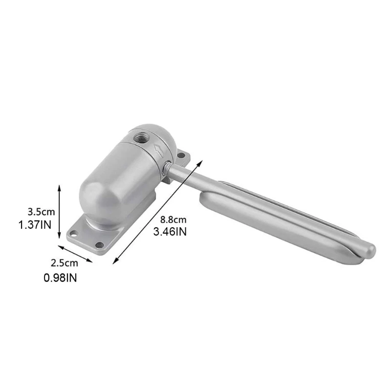 

Hidden Spring Door Closer Automatic Door Closing Hinge for Office, Store, Home Rebound Surface Mounted Adjustable