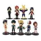 Мини-кукла моя геройская академия, 7,5-9,5 см, 9 шт.компл., Todoroki Shoto Izuku Midoriya Bakugo Katsuki Ochaco, декоративные фигурки из ПВХ, игрушки