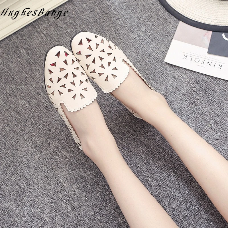 Удобная женская обувь Новинка 2020 года сезон лето белые туфли с закрытым носком