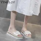 Толстые мягкие тапочки с открытым носком для помещений и улицы