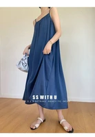 2021 new womens beach long skirts loose straps womens dresses simple and versatile fashion beach skirts womens long skirts