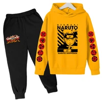 4 14years narutos baby clothing children sets birthday suit boy tracksuits kids sport suits hoodies top pant 2pcs set pullover