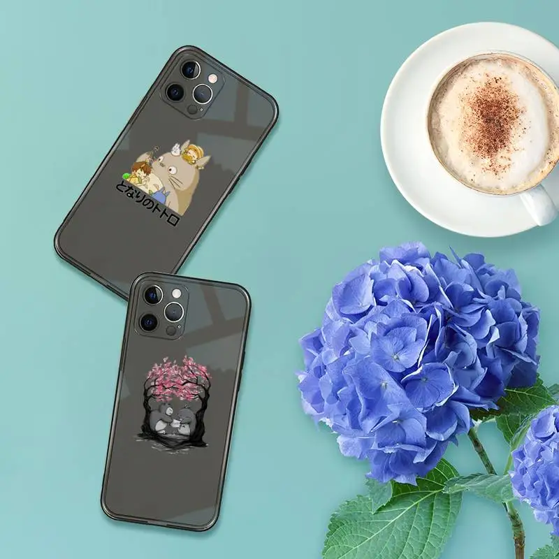 

Spirited Away Ghibli Kaonashi Totoro Phone Case Transparent for iPhone 7 8 11 12 se 2020 mini pro X XS XR MAX Plus
