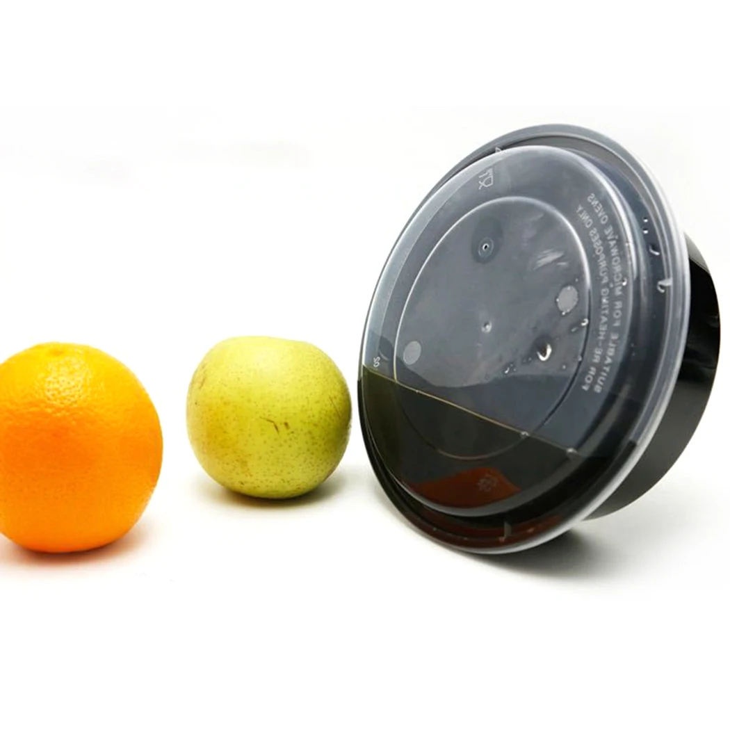 

Round Disposable Food Container Set Plastic Food Box Meal Prep Container Takeout Food Containers For Fruits Cake
