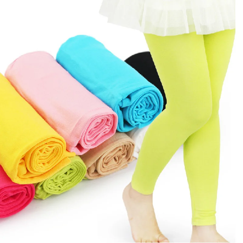 Классические леггинсы для девочек разноцветные эластичные дышащие брюки из