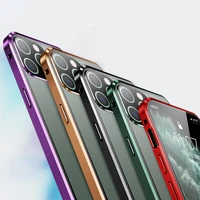 metal magnetic case for iphone 12 pro case bumper glass camera protection for iphone 11 pro max mini case cover coque fundas