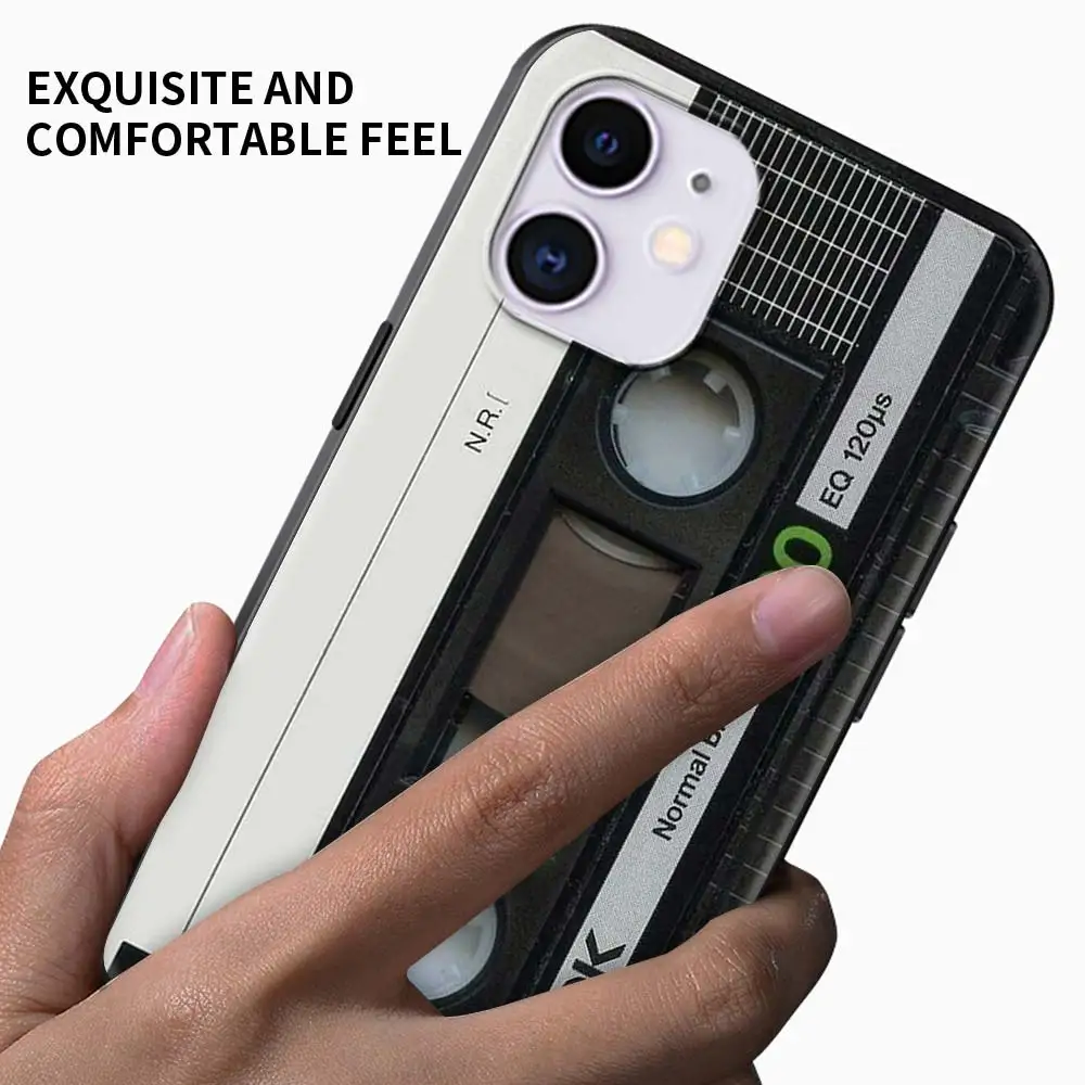 Vintage Camera Cassette Case For Apple iPhone 11 13 12 14 Pro 7 XR X XS Max 8 6 6S Plus SE 2020 13Pro Black Phone Cover Capa 14