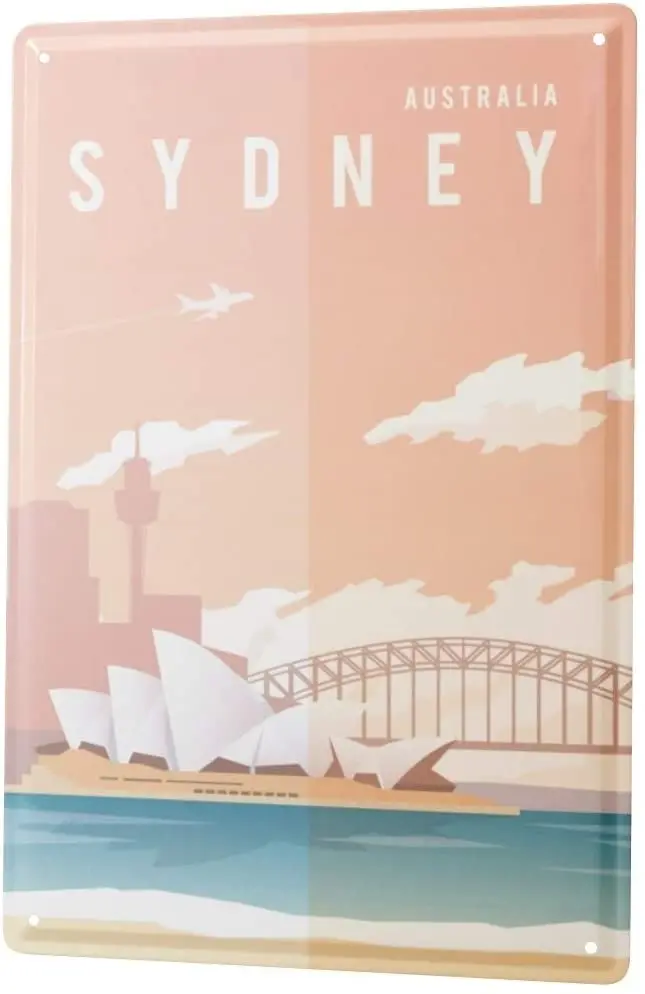 

SINCE 2004 tin Sign Wanderlust City Sydney Australia