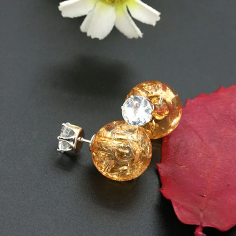 Новые модные блестящие серьги гвоздики с жемчугом яркие в виде бусинок для