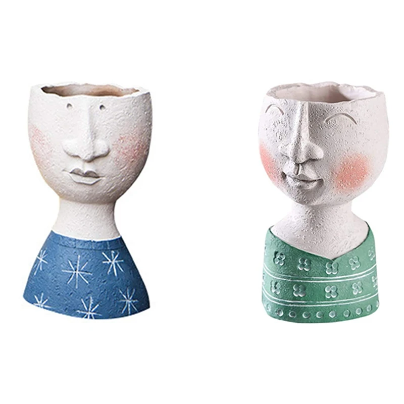 

Суккулентные ящик для комнатных растений, декоративных комнатных уличный горшок для растений смолы цветочный горшок с оригинальными мордо...