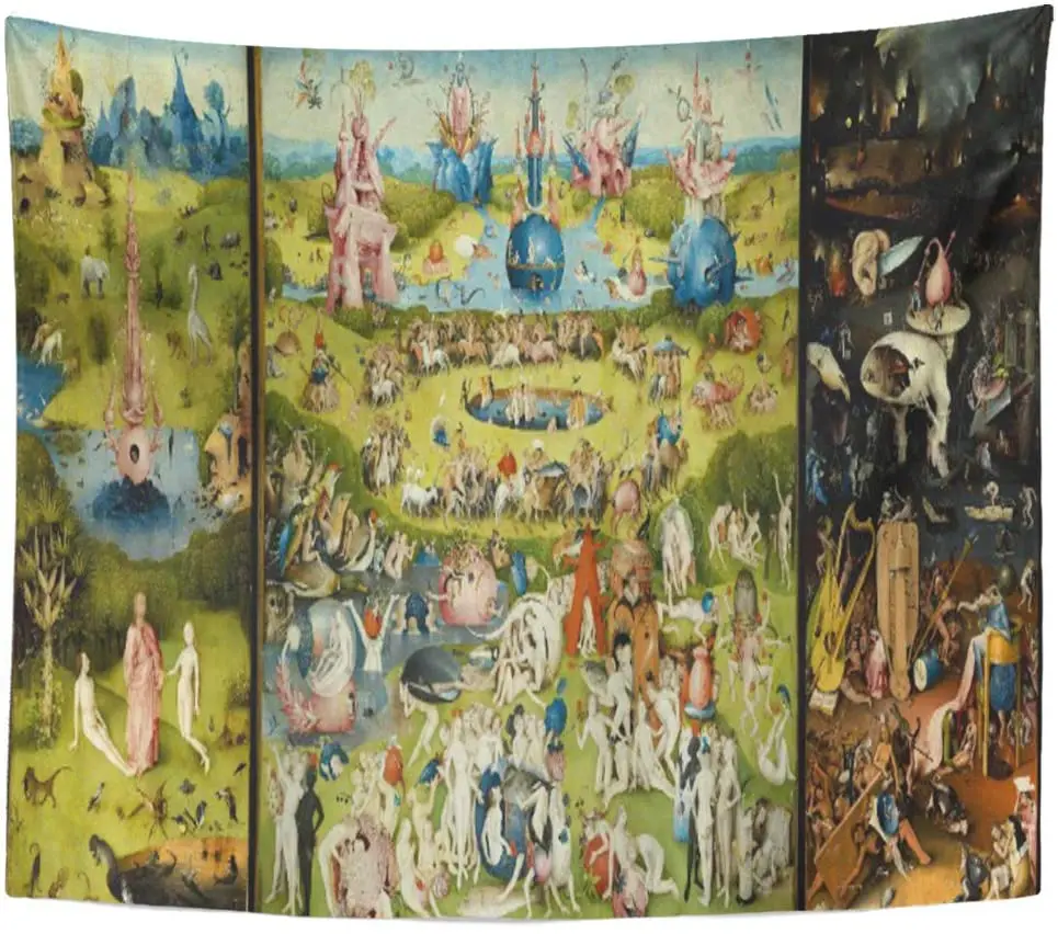 

Fantasy Hieronymus Bosch Vintage Surreal Painting Tapestries