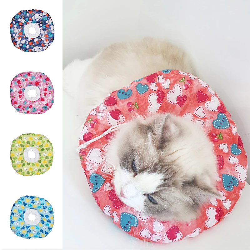 

Cute Fashionable Anti-Lick Pet Collar Popular Durable Cat Recovery Collar Surgery Protective Wound Healing Protection Headgear