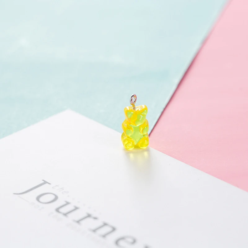 WISHMETYOU Gummy Bear серьги милые животные прозрачный зеленый Смола ювелирные изделия