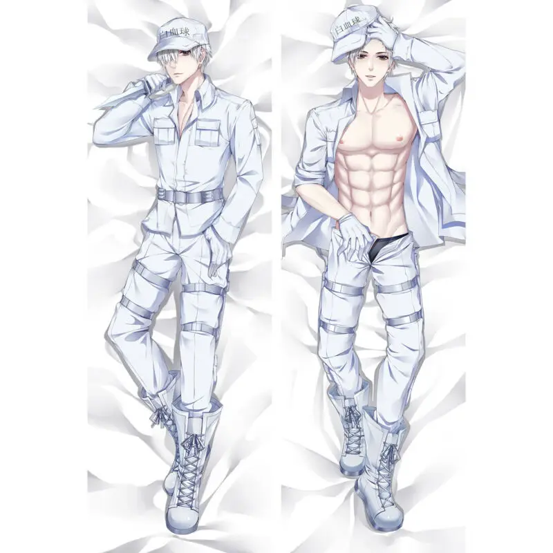 

Аниме Dakimakura U-1146 White обнимающая кровяные клетки наволочка мягкая Прямоугольная подушка