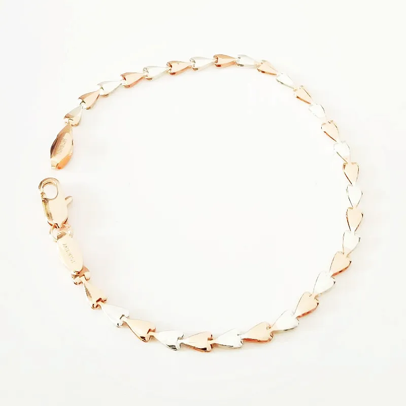 Женский ювелирный набор из розового золота и серебра 585 пробы новое