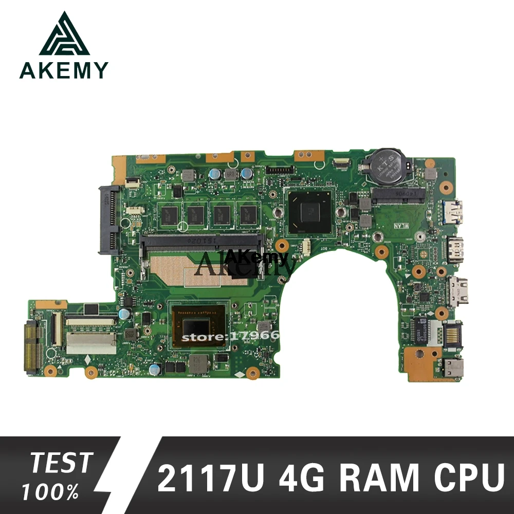 Материнская плата Akemy S400CA для ноутбука Asus S500CA S400C S500C S400 S500 протестированная