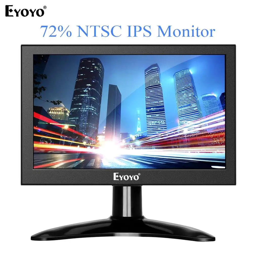 

Eyoyo 7 "портативный 1280x800 HD IPS 7-дюймовый ЖК-экран портативный монитор видеонаблюдения Raspberry Pi для DVD VCD