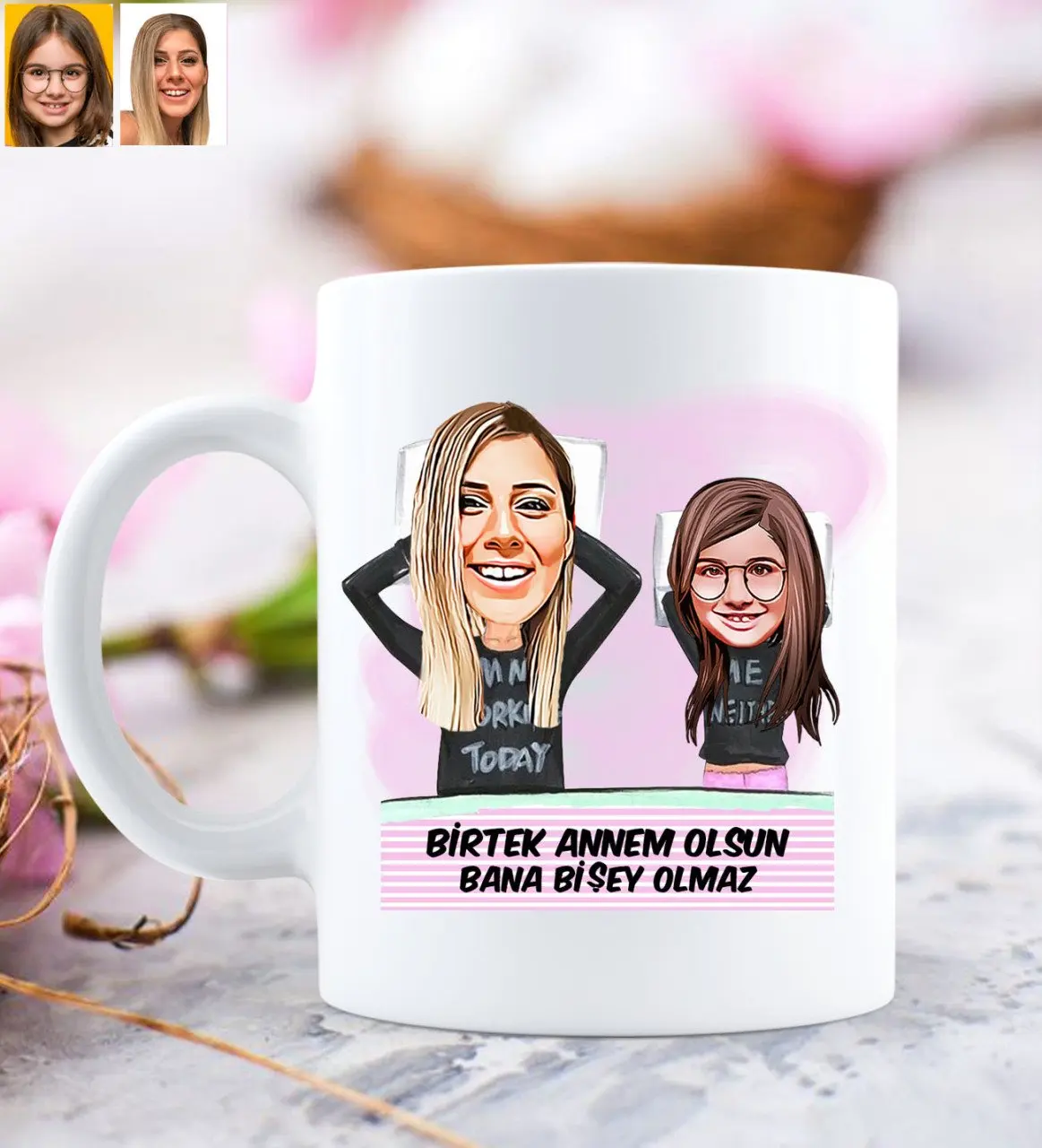 

На заказ платье для девочки и мамы; Карикатура белая кружка Bardak-1