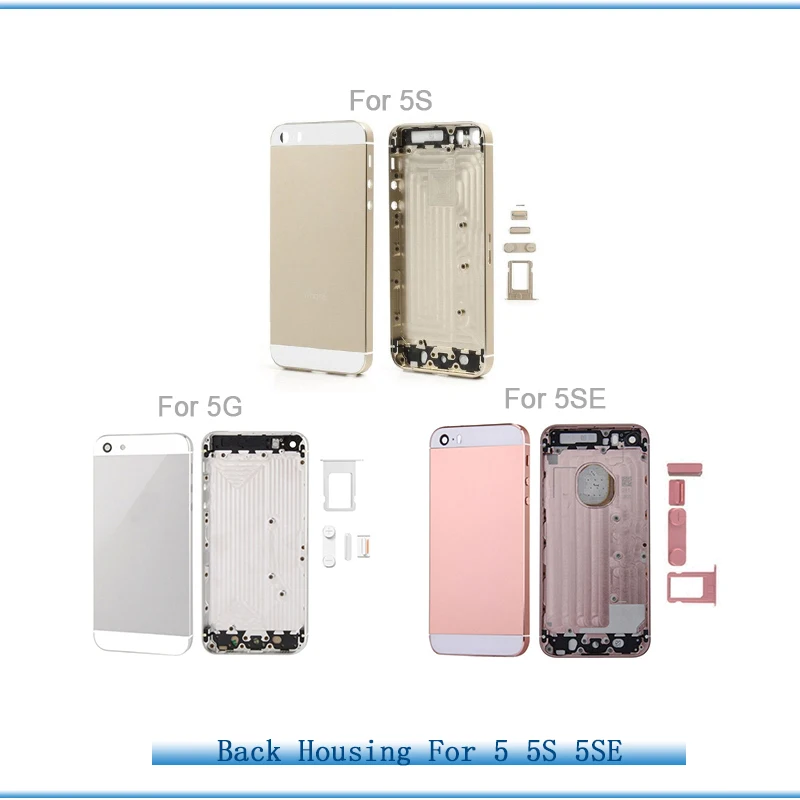 Задняя крышка для iPhone 5 5S задняя батарейного отсека чехол SE средняя часть корпуса