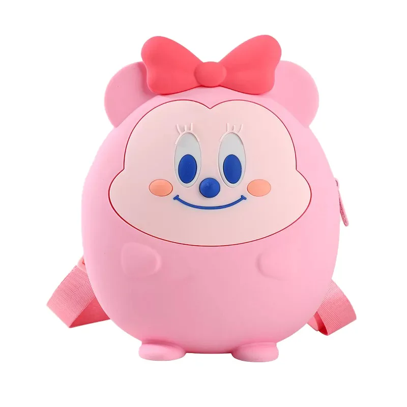 

Korea Ins Cute Cartoon Silicone School Bag Fashion Girl Diagonal Messenger Bag Soft Students Silicone Bags Child Bag 2021 New