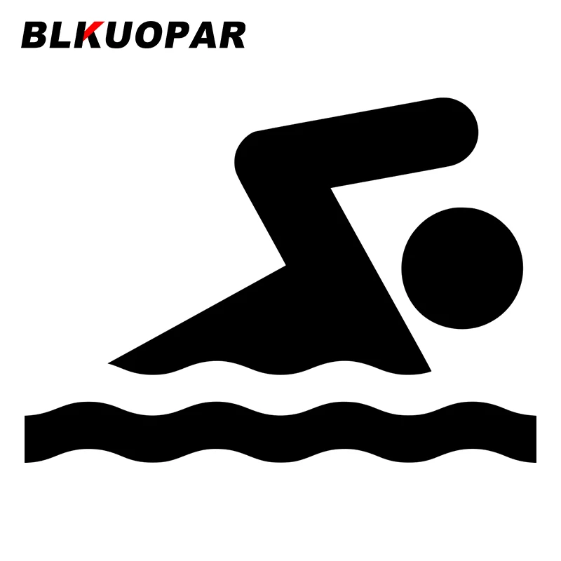 

BLKUOPAR for Swim Race Car Stickers Vinyl Decals Windshield Waterproof Campervan Occlusion Scratch Fashionable Decoration