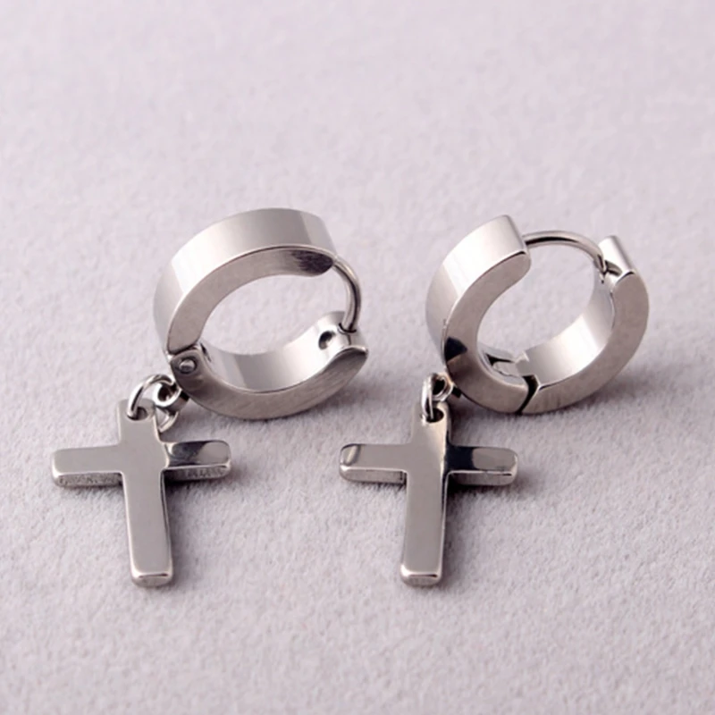 

6 Pairs/Set Stainless Steel Punk Piercing Earrings Hip Hop Rock Ear Studs Unisex E56A