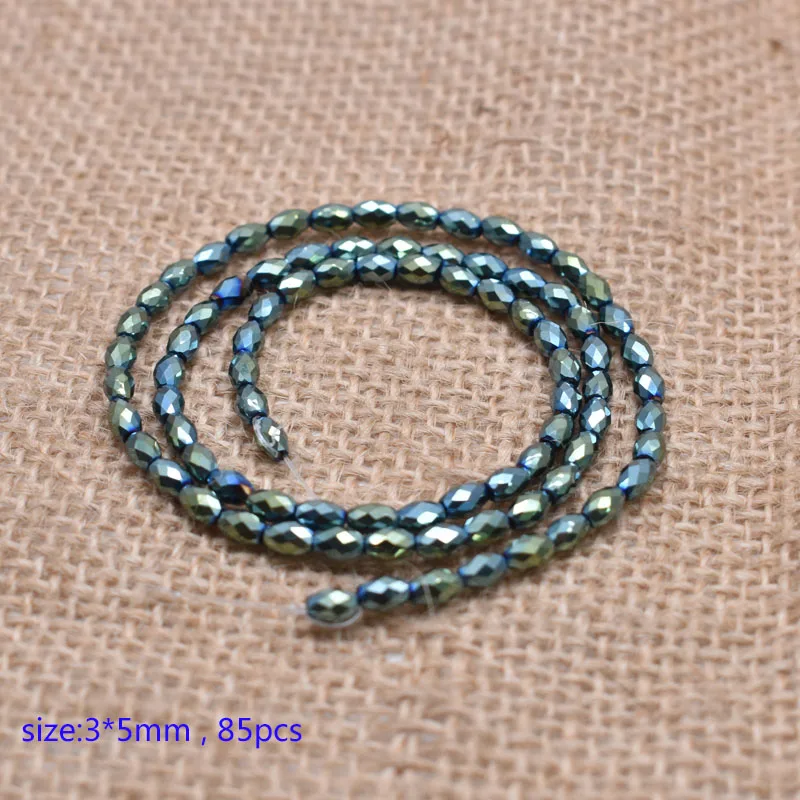 Бусины из натурального камня граненые круглые гематитовые бусины 15 дюймов 3*5 мм с