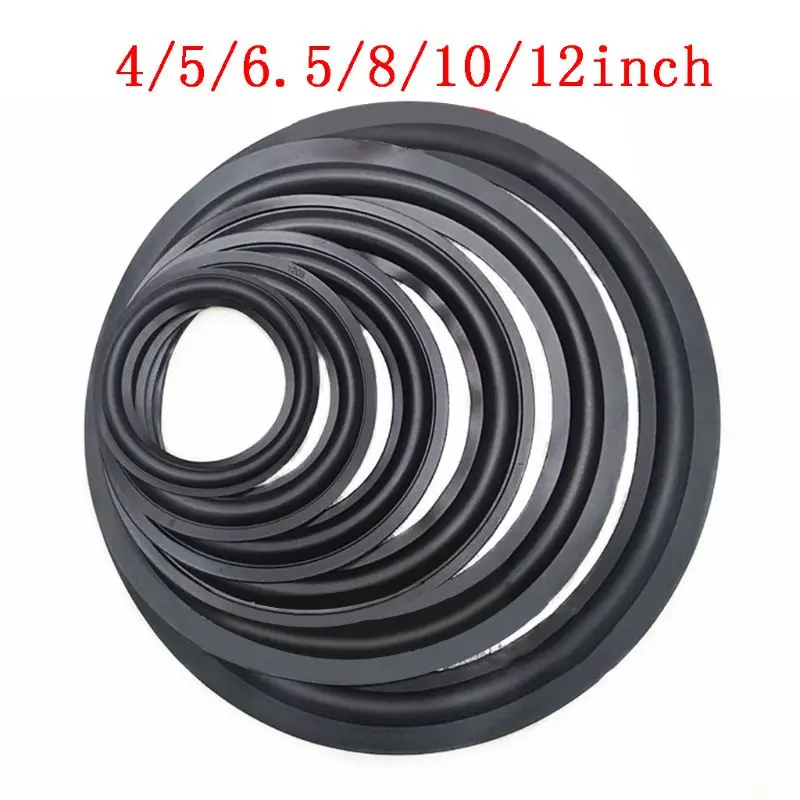

4/5/6.5/8/10/12\" Elastic Rubber Ring Speaker Surround Repair Foam Woofer Edge B95C