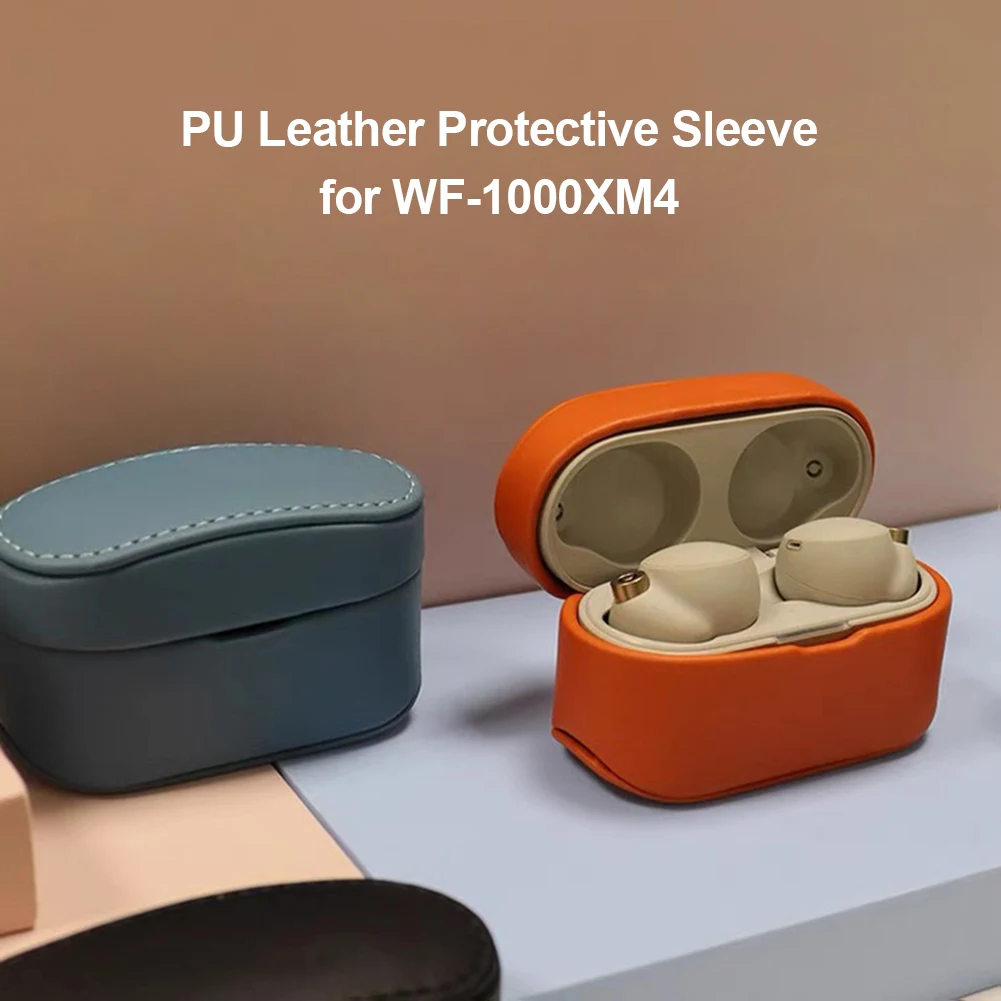 

Чехол из искусственной кожи для Sony WF-1000XM4, беспроводные наушники-вкладыши из искусственной кожи, чехол, сумка, зарядный Чехол, аксессуары