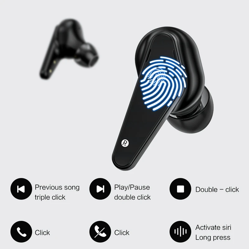 Беспроводные контактные наушники Bluetooth чехол для зарядки спортивные