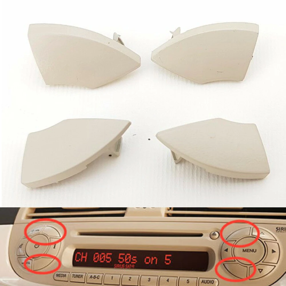 

4 pcs Trims cover Button buttons trims parts Replacement parts Beige Useful High Quality Hot sale