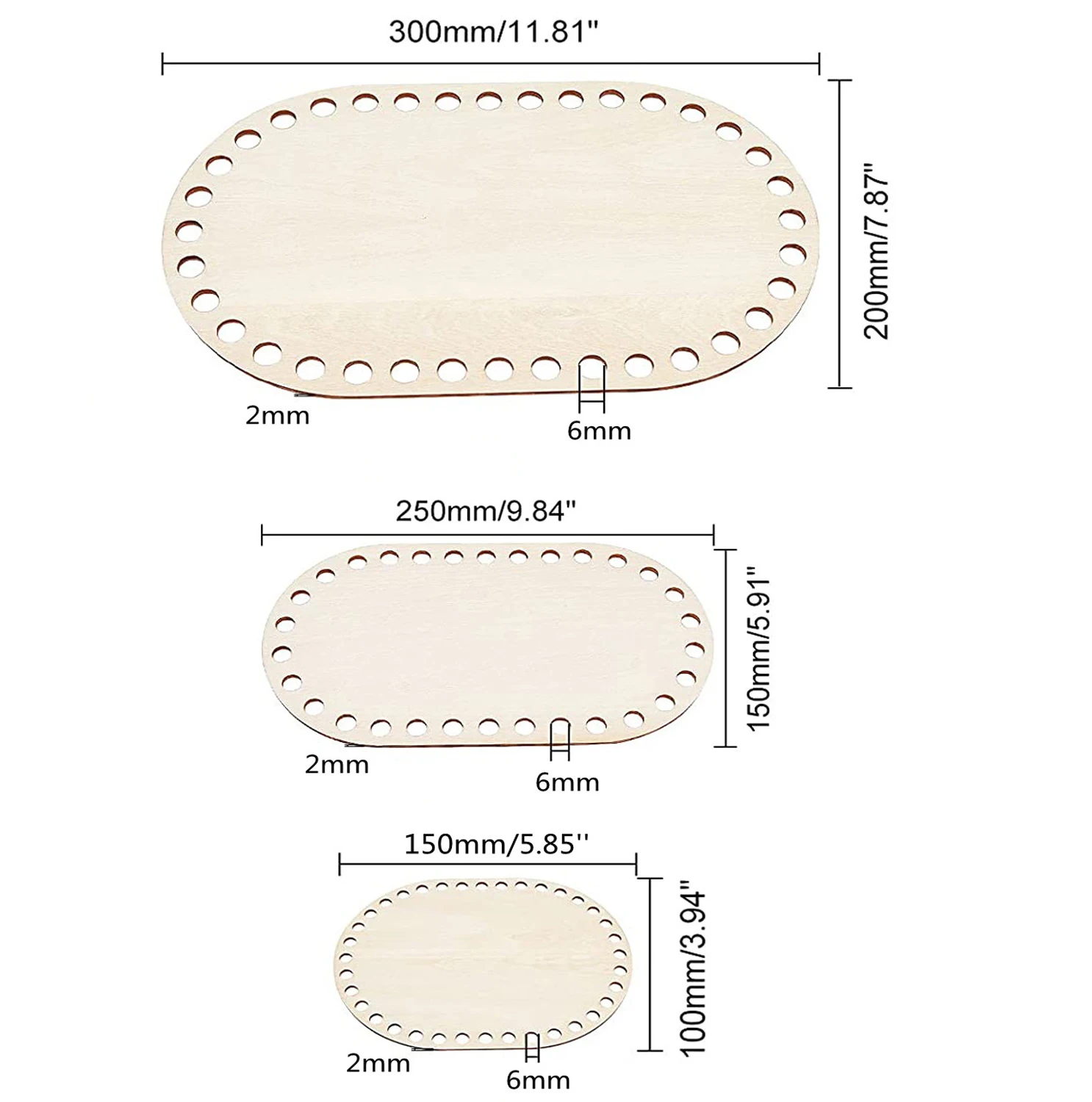 D &amp 3 шт./компл. корзина из натурального дерева овальная пустая твердого для