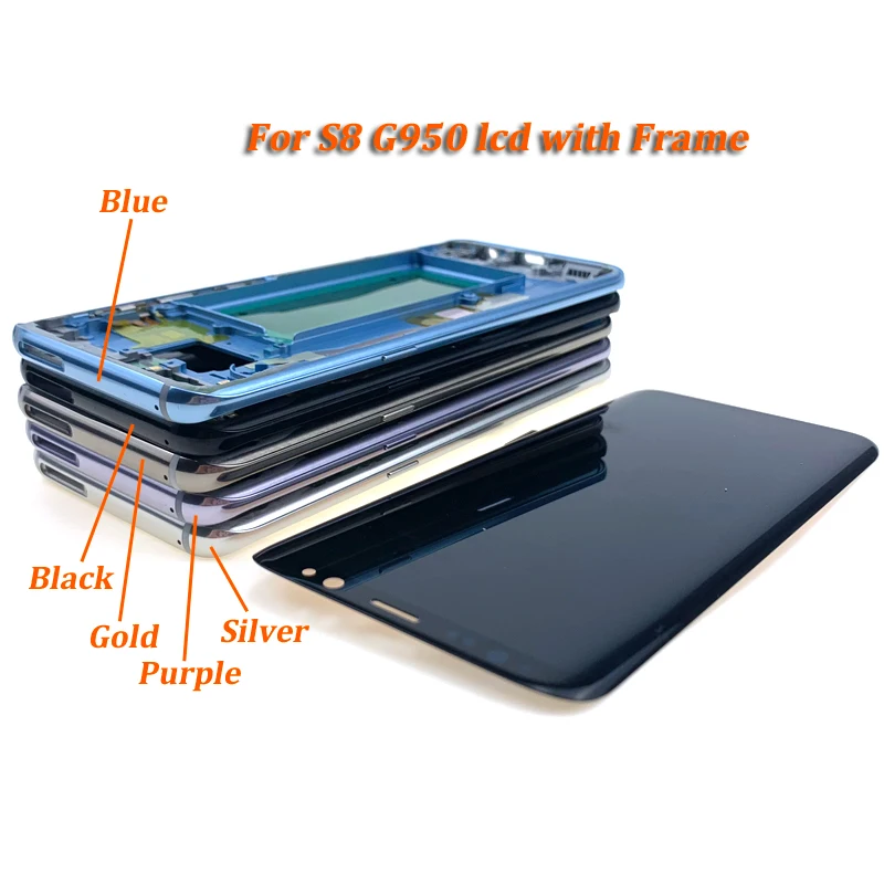 Оригинальный ЖК экран для Samsung S8 Plus G950F G955F дисплей Galaxy комплект сенсорного экрана