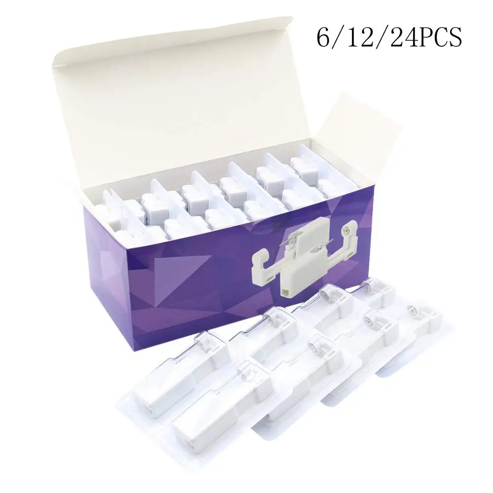 

6/12/24pcs Ear Piercing Gun with Alcohol Pad - Disposable No Pain Safe Sterile Nose Studs Cartilage Tragus Helix Piercing Gun