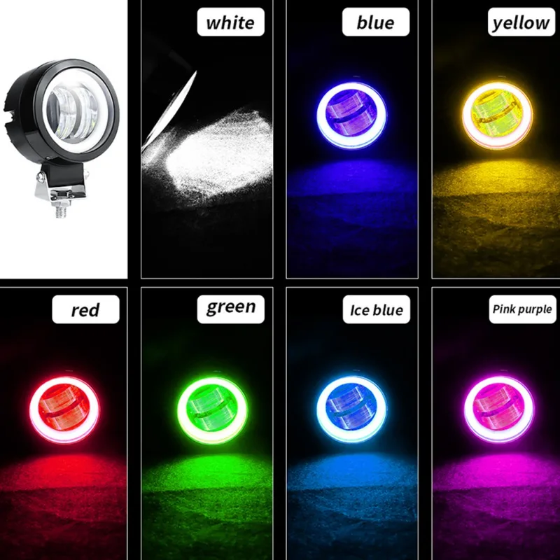 

1 Pc 3 Inch 20W Waterproof Round LED Light Bar 12V 6000K For Motorcycle Offroad Work Light 2021