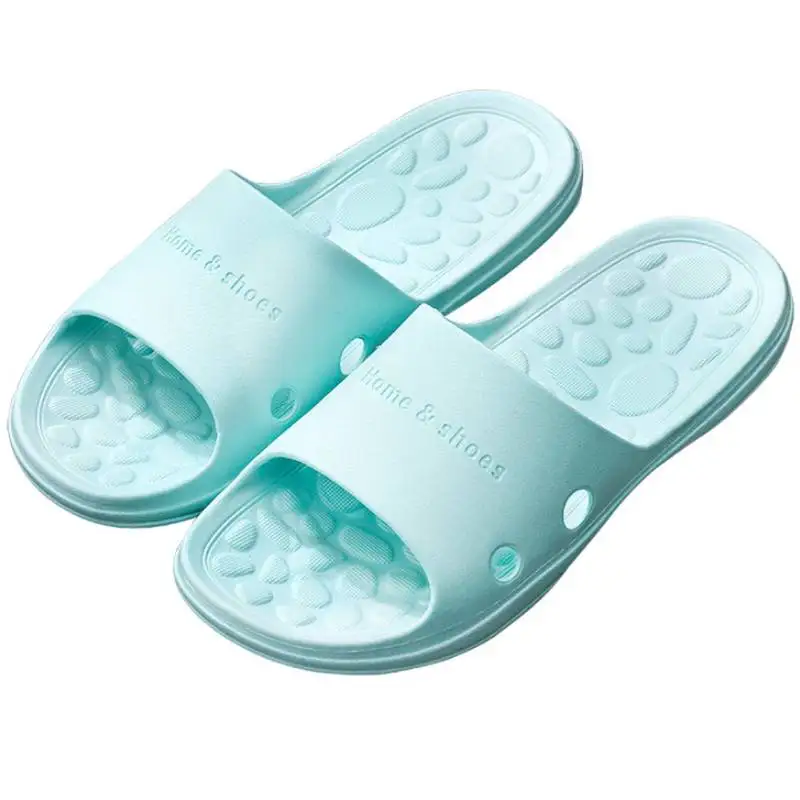 

Four Seasons Soft Home Slippers Bath Leaky Slippers Women Slides Mens Shoes House Massage Slippers Men Couple Bathroom Slippers