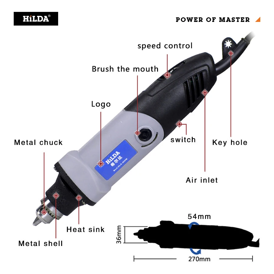 400 Вт Dremel электрические переменная скорость роторный инструмент мини дрель