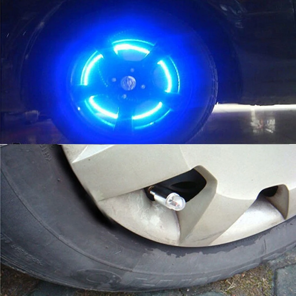4 teilesatz firefly speichen led rad ventil stem cap reifen motion neon licht lampe für fahrrad auto motorrad free global shipping