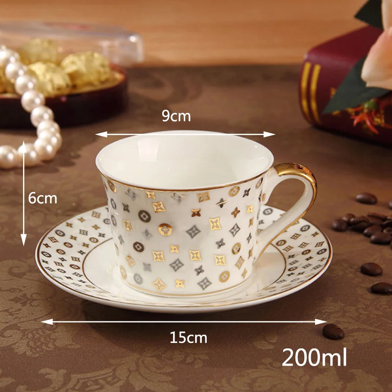 Первоклассные фарфоровые кофейные чашки винтажные керамические с остеклением