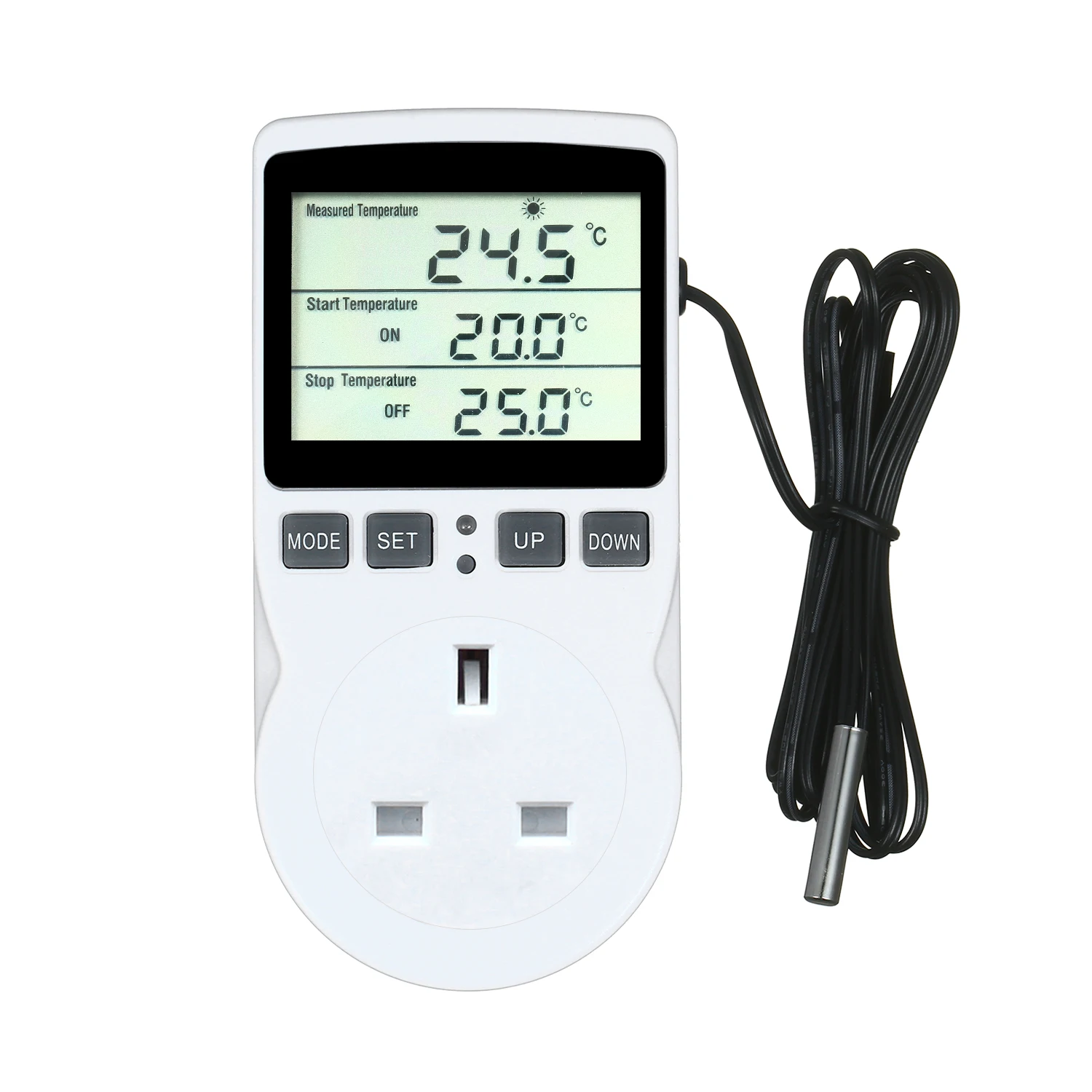 

Digital Thermostat Controller for Terrarium Aquarium Reptiles with Timer and Probe for Greenhouse Seed Germination Refrigerator