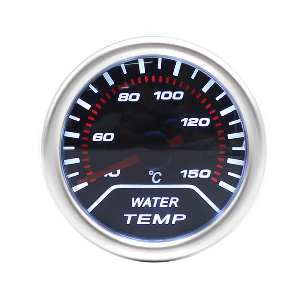 

Автомобильный измеритель температуры воды, Автомобильный датчик температуры воды 40 ~ 150 градусов Цельсия 2 дюйма 52 мм, Универсальный Белый светодиодный дымовой объектив, цифровой 12 в с датчиком