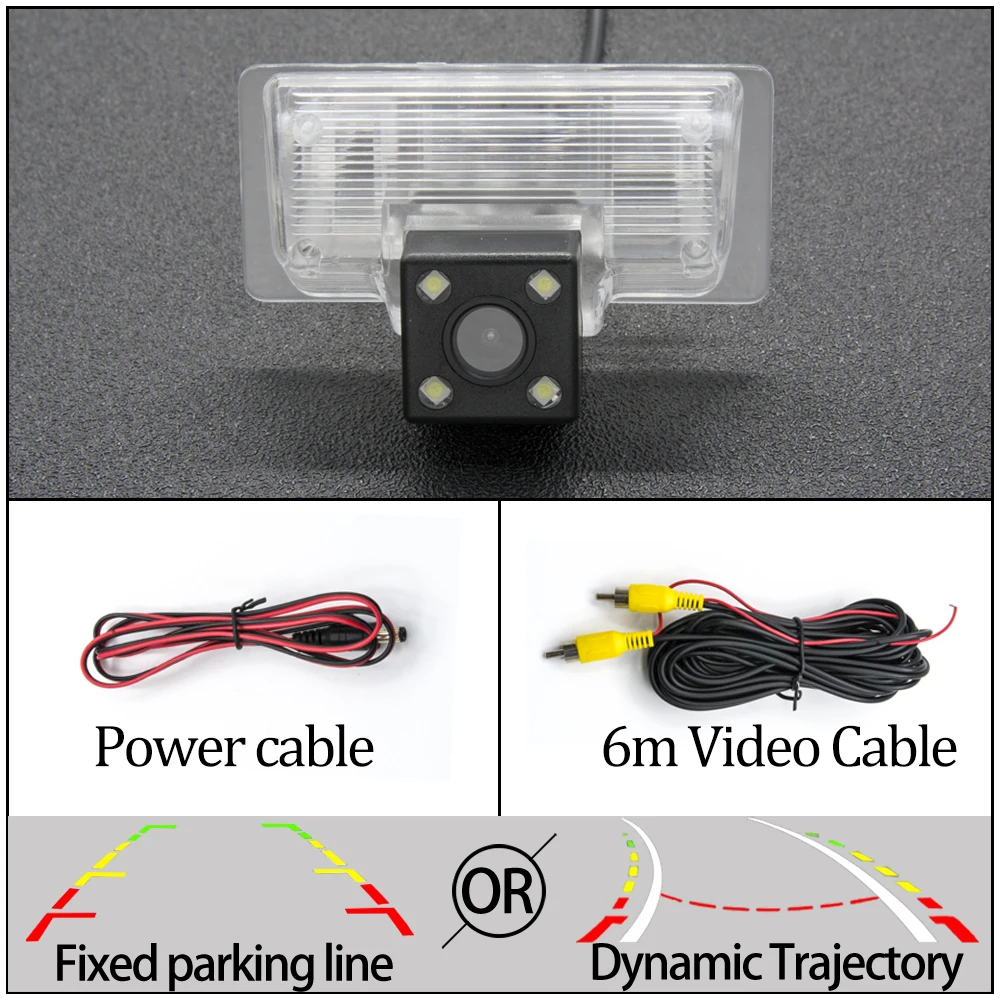 4LED Camera Only Камера заднего вида CCD для nissan paladin Altima TEANA Sylphy Venucia Almera TIIDA Bluebird Sentra автомобильная парковочная камера заднего вида - Название цвета: 4LED Camera Only